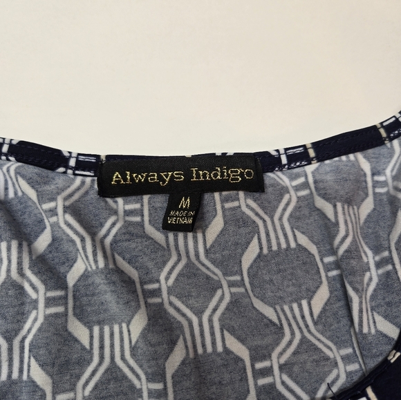 Always Indigo M Womens Blouse - Picture 5 of 7